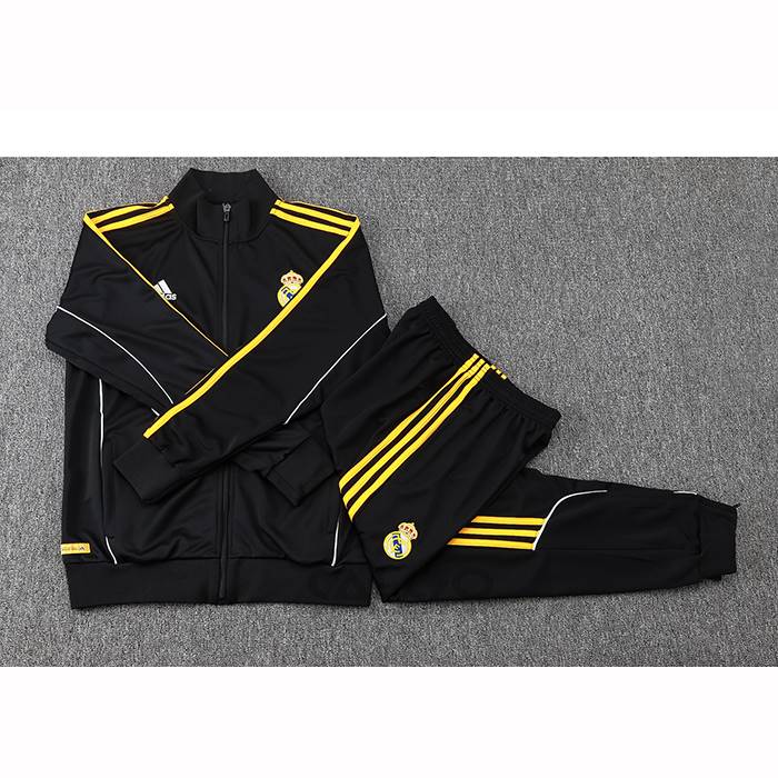 Tuta da Track di Giacca Real Madrid Bambino 2025-2026 Nero Giallo
